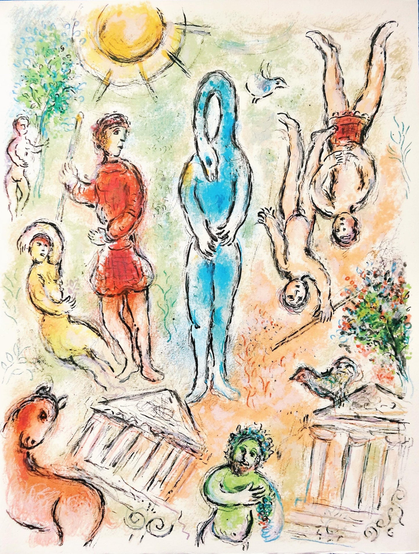 Marc Chagall, In Der Hlle, Homer, Die Odyssee, Lithograph