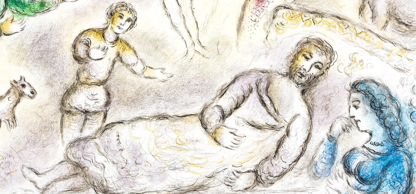 Marc Chagall, Der Wiedergefundene Frieden, Homer, Die Odyssee, Lithograph