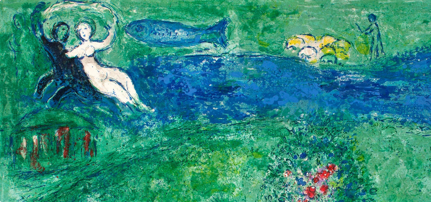 Marc Chagall, Le Verger, Daphnis Et Chlo, Hliogravure