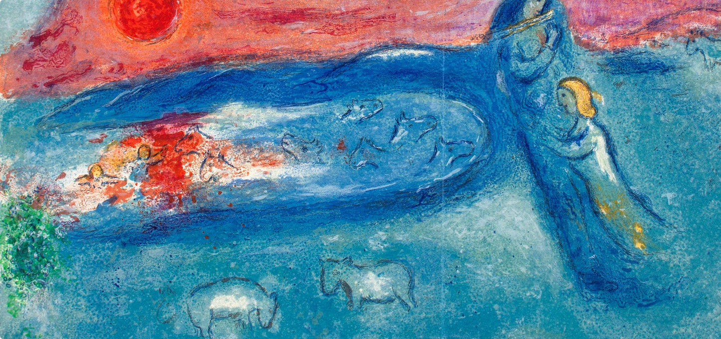 Marc Chagall, La Mort De Dorcon, Daphnis Et Chlo, Hliogravure