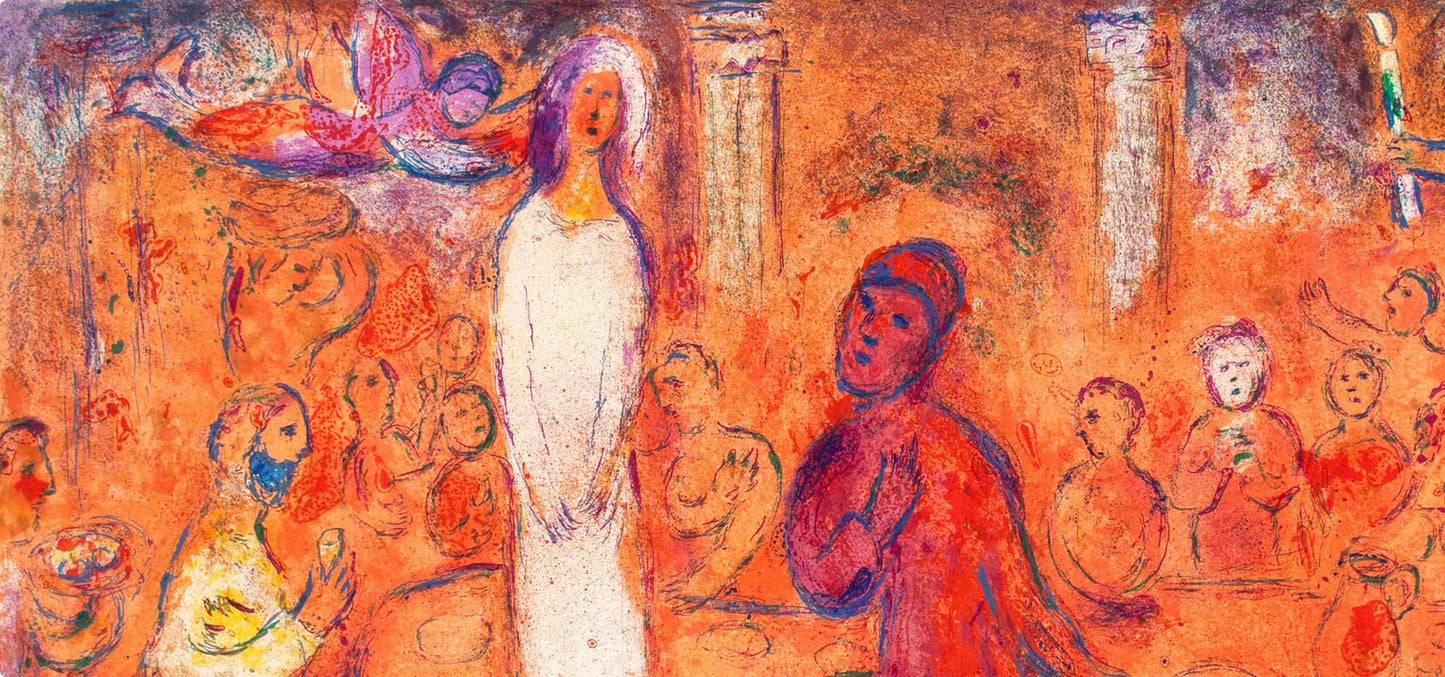 Marc Chagall, Mgacls Reconnait Sa Fille Pendant Le Festin, Daphnis Et Chlo, Hliogravure