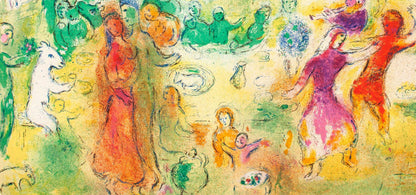 Marc Chagall, Festin nuptial dans la grotte des nymphes, Daphnis et Chlo, Hliogravure