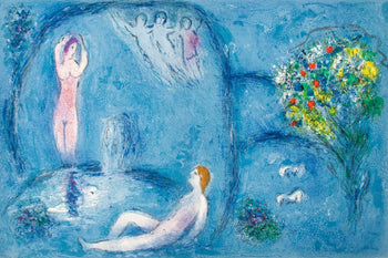 Marc Chagall, La Caverne Des Nymphes, Daphnis Et Chlo, Hliogravure