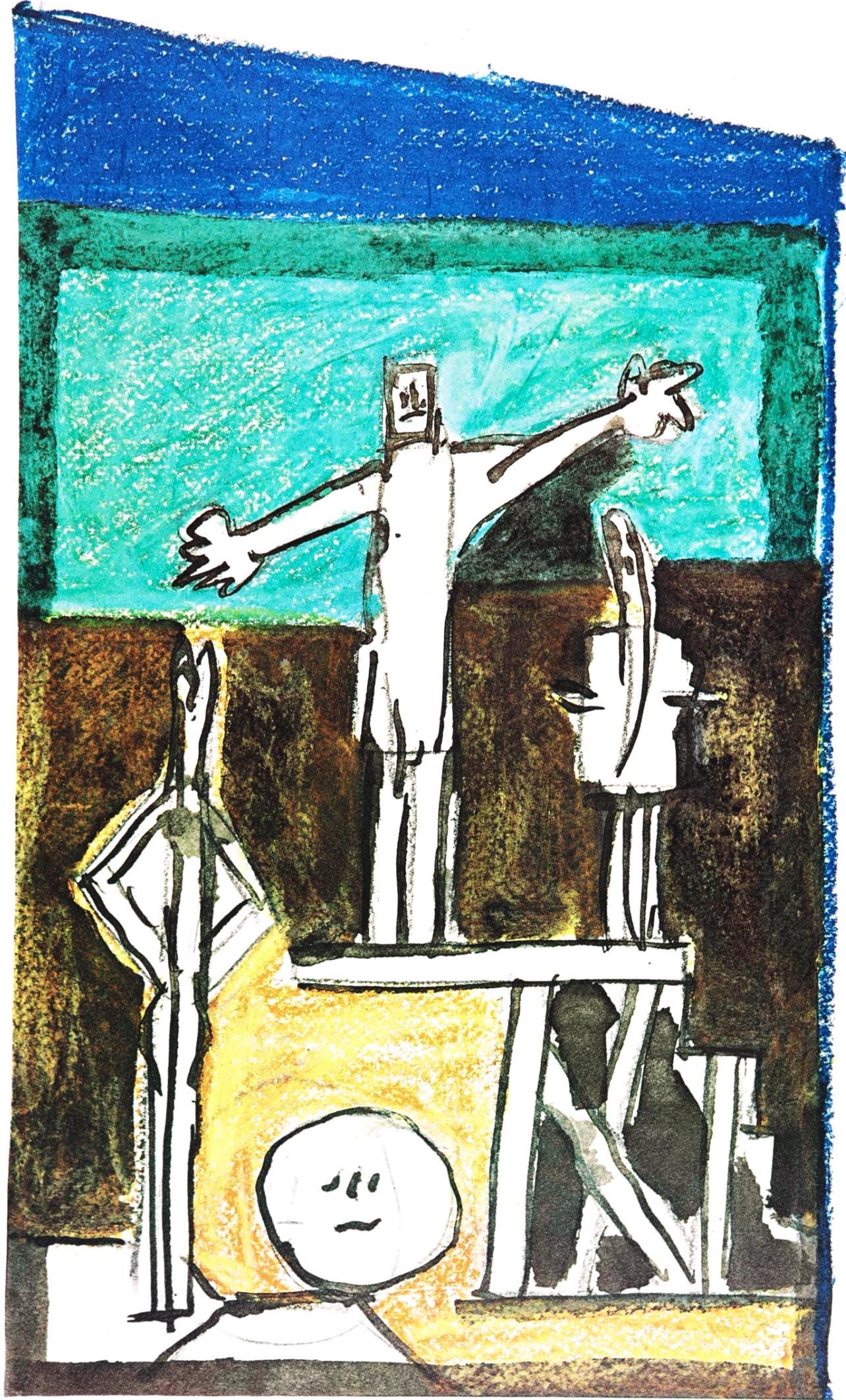 Pablo Picasso, Composition (Cramer 155), La Chute D'Icare, Hliogravure