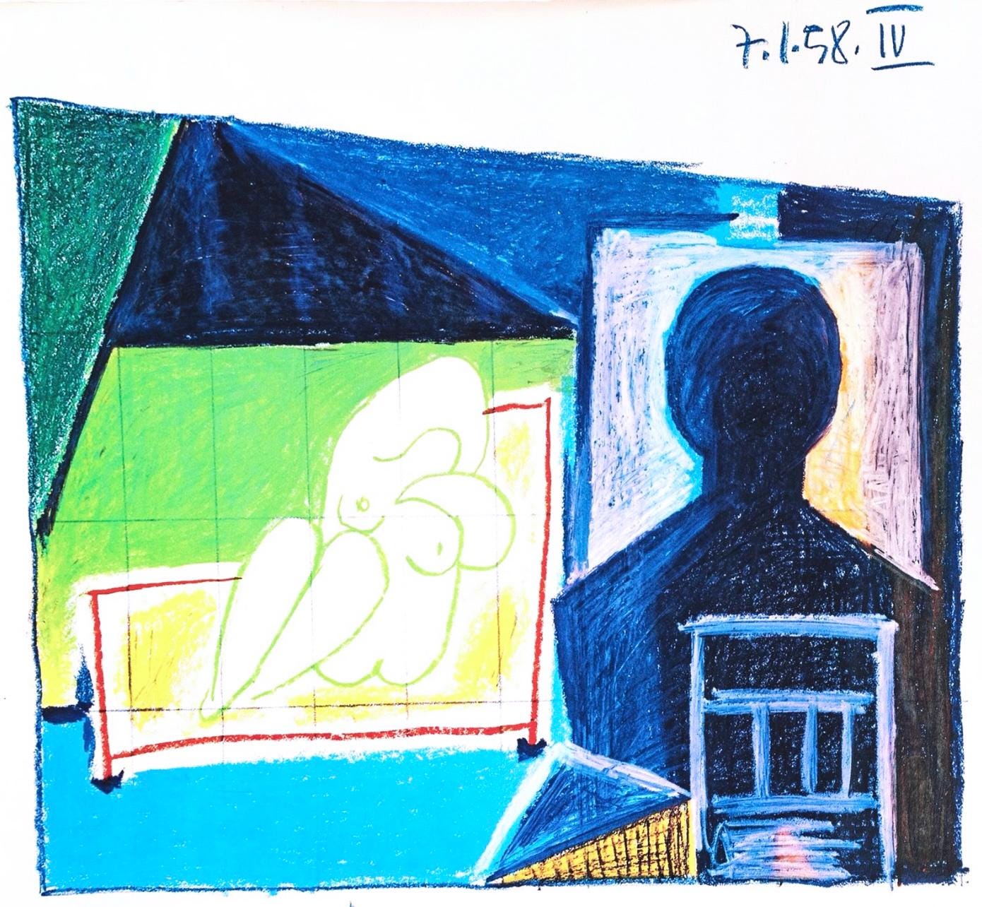 Pablo Picasso, 7.1.58. Iv (Cramer 155), La Chute D'Icare, Hliogravure