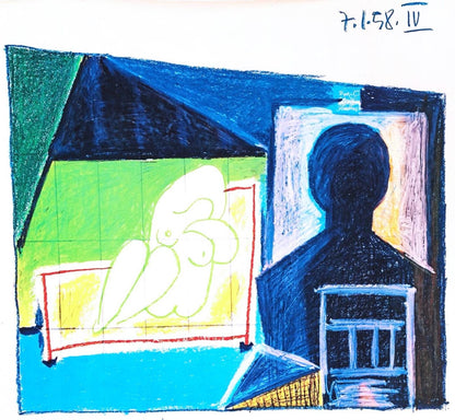 Pablo Picasso, 7.1.58. Iv (Cramer 155), La Chute D'Icare, Hliogravure