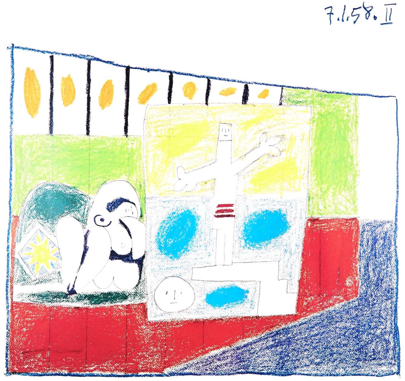 Pablo Picasso, 7.1.58. Ii (Cramer 155), La Chute D'Icare, Hliogravure