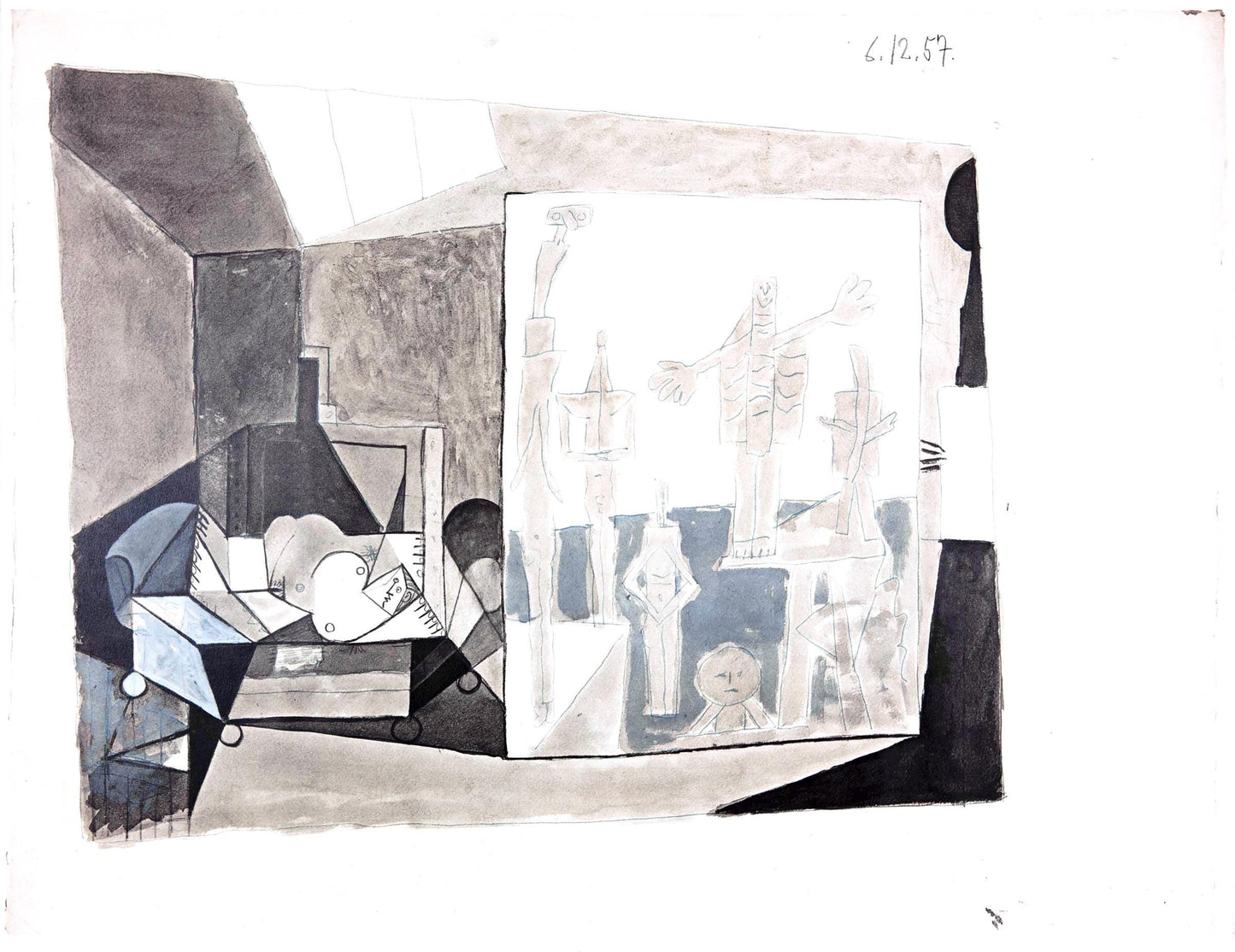 Pablo Picasso, 6.12.57. (Cramer 155), La Chute D'Icare, Hliogravure