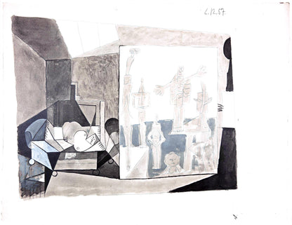 Pablo Picasso, 6.12.57. (Cramer 155), La Chute D'Icare, Hliogravure