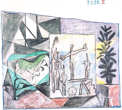 Pablo Picasso, 7.1.58. Ii (Cramer 155), La Chute D'Icare, Hliogravure