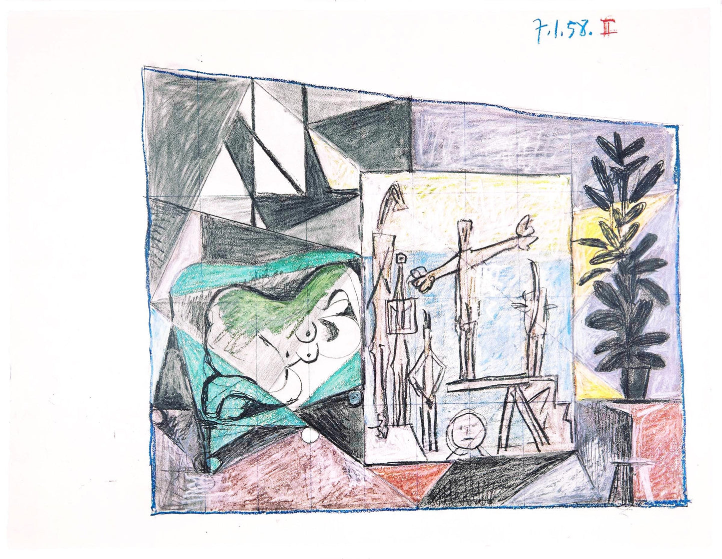 Pablo Picasso, 7.1.58. Ii (Cramer 155), La Chute D'Icare, Hliogravure