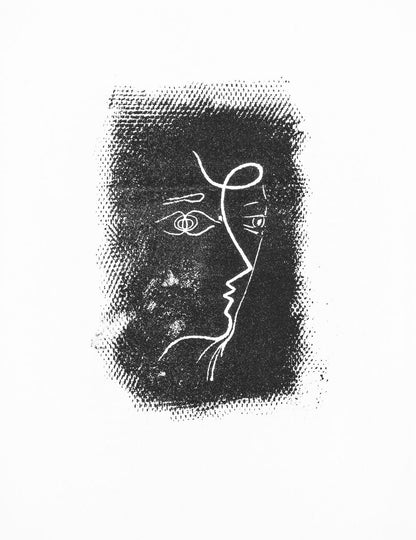 Georges Braque, Profil De Femme, Souvenirs Et Portraits D'Artistes, Lithograph