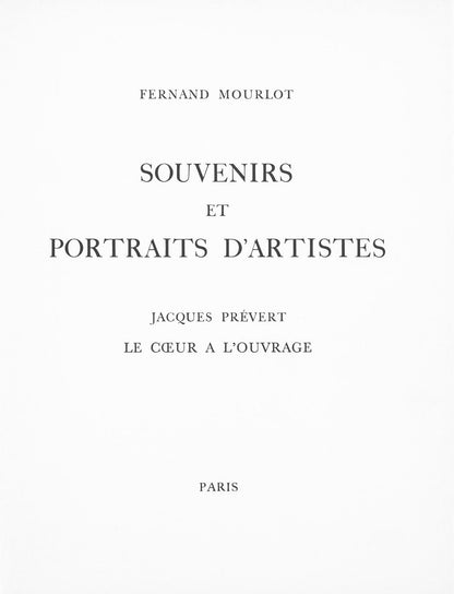 Jacques Villon, Portrait D'Une Jeune Fille, Souvenirs Et Portraits D'Artistes, Lithograph