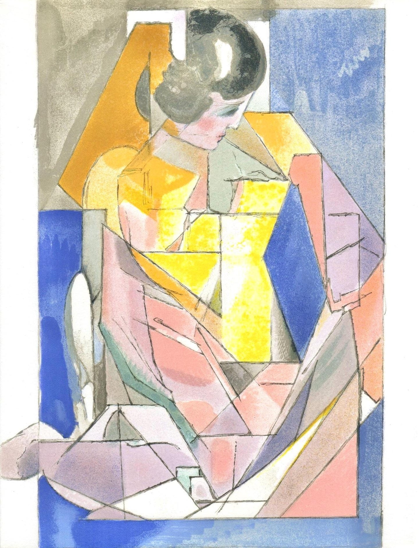 Jacques Villon, Portrait D'Une Jeune Fille, Souvenirs Et Portraits D'Artistes, Lithograph