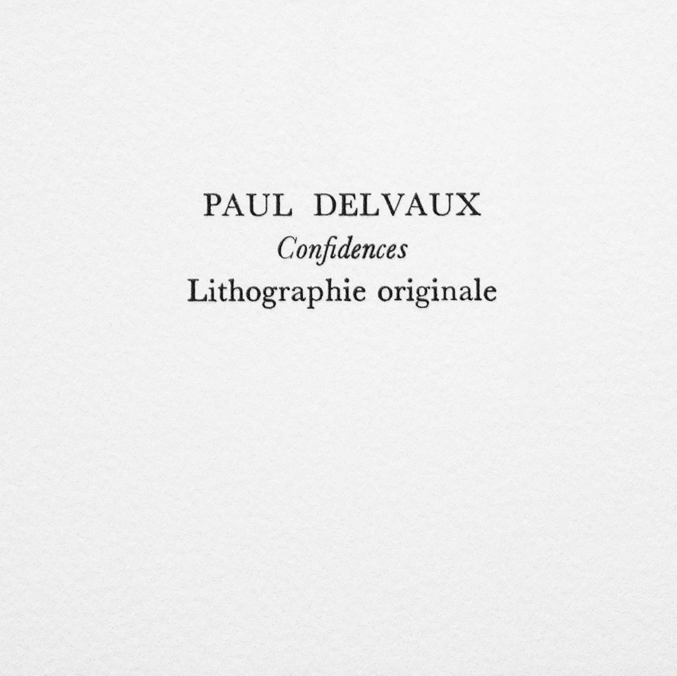 Paul Delvaux, Confidences, Souvenirs Et Portraits D'Artistes, Lithograph