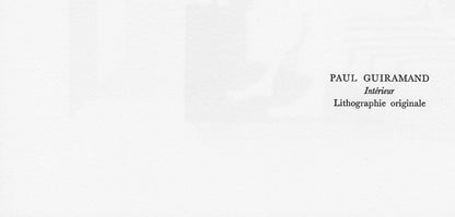 Paul Guiramand, Intrieur, Souvenirs Et Portraits D'Artistes, Lithograph