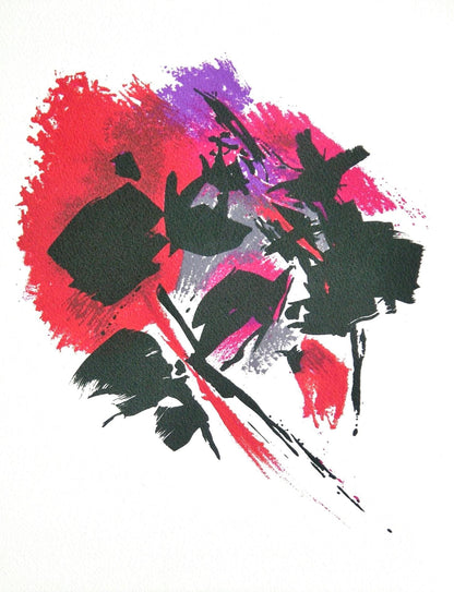 Alfred Manessier, La Tache Rouge, Souvenirs Et Portraits D'Artistes, Lithograph