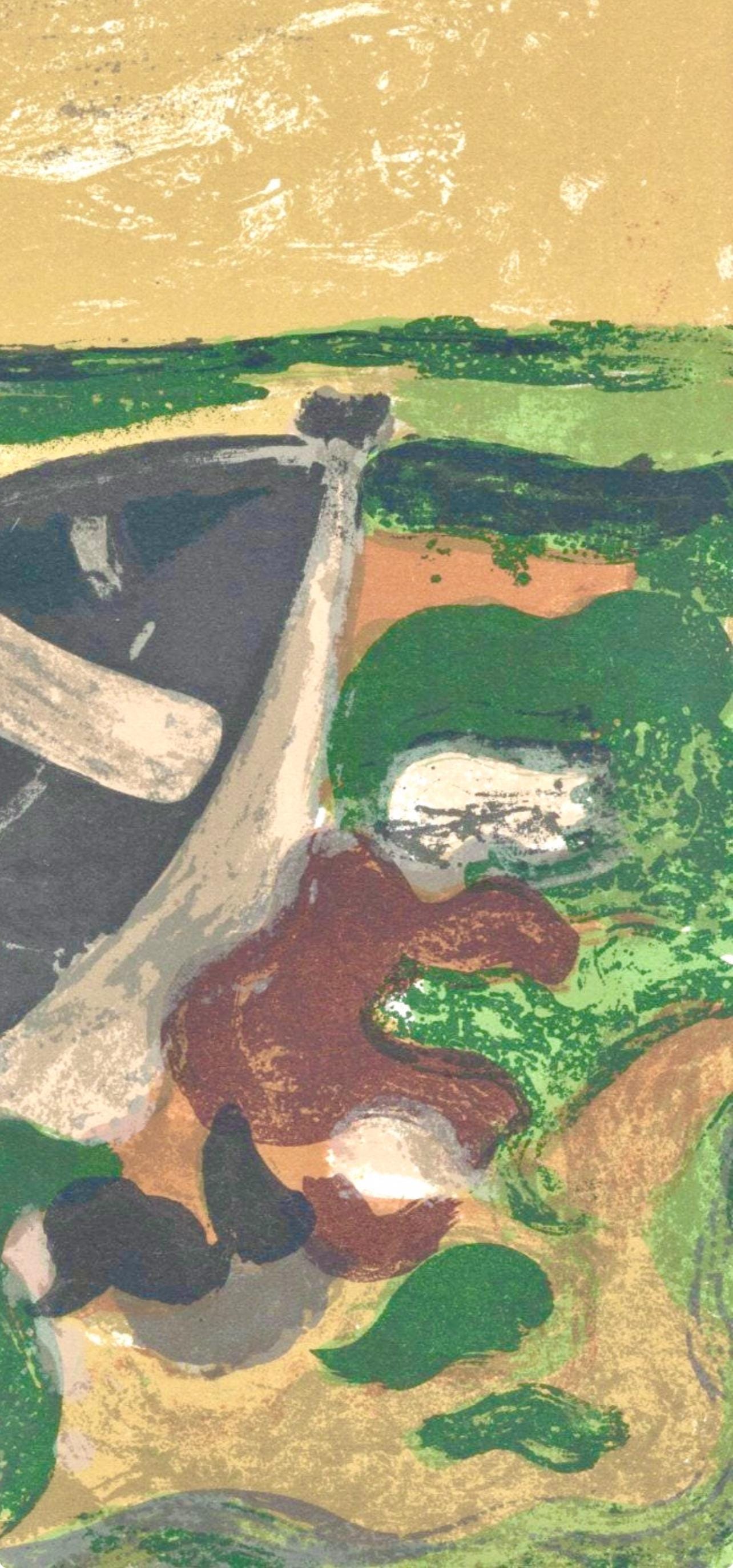 Andr Minaux, La Barque Choue, Prints From The Mourlot Press, Lithograph