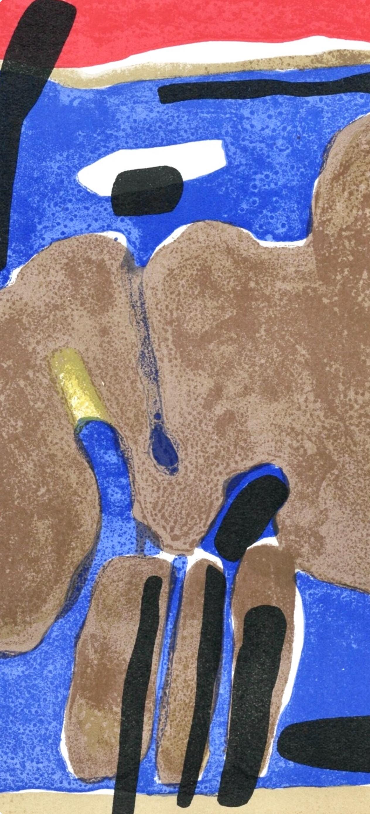 Maurice Estve, La Barque Choue, Prints From The Mourlot Press, Lithograph