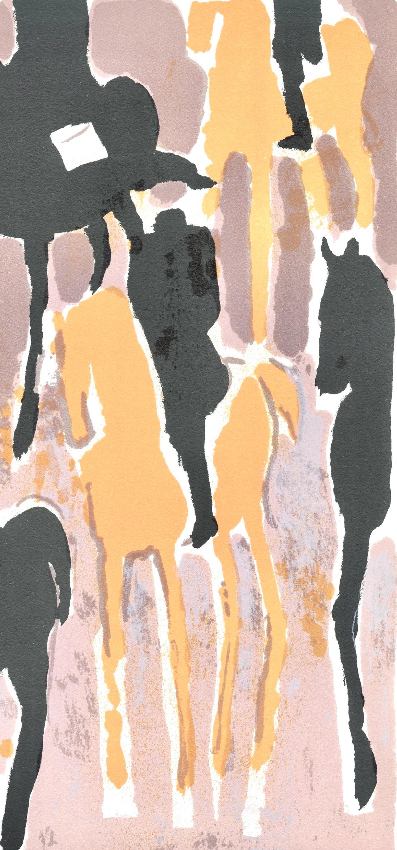 Andr Brasilier, Le Cadre Noir, Prints From The Mourlot Press, Lithograph