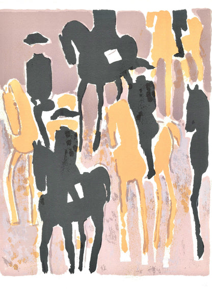 Andr Brasilier, Le Cadre Noir, Prints From The Mourlot Press, Lithograph