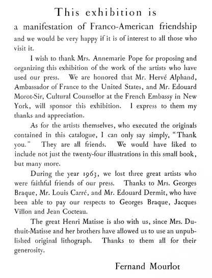 Jacques Villon, Intimit, Prints From The Mourlot Press, Lithograph