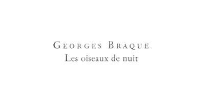 Georges Braque, Les Oiseaux De Nuit, Prints From The Mourlot Press, Lithograph