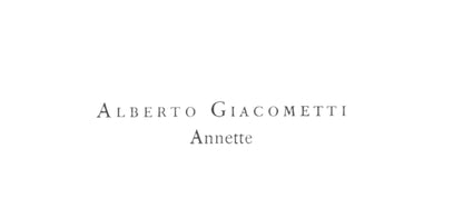 Alberto Giacometti, Annette, Prints From The Mourlot Press, Lithograph