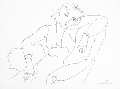 Henri Matisse, Srie B, Var. 5 (Duthuit 9), Henri Matisse, Dessins, Thmes Et Variations, Lithograph