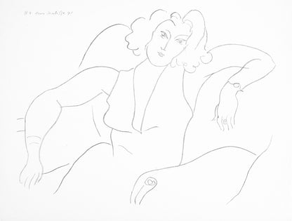 Henri Matisse, Srie B, Var. 4 (Duthuit 9), Henri Matisse, Dessins, Thmes Et Variations, Lithograph