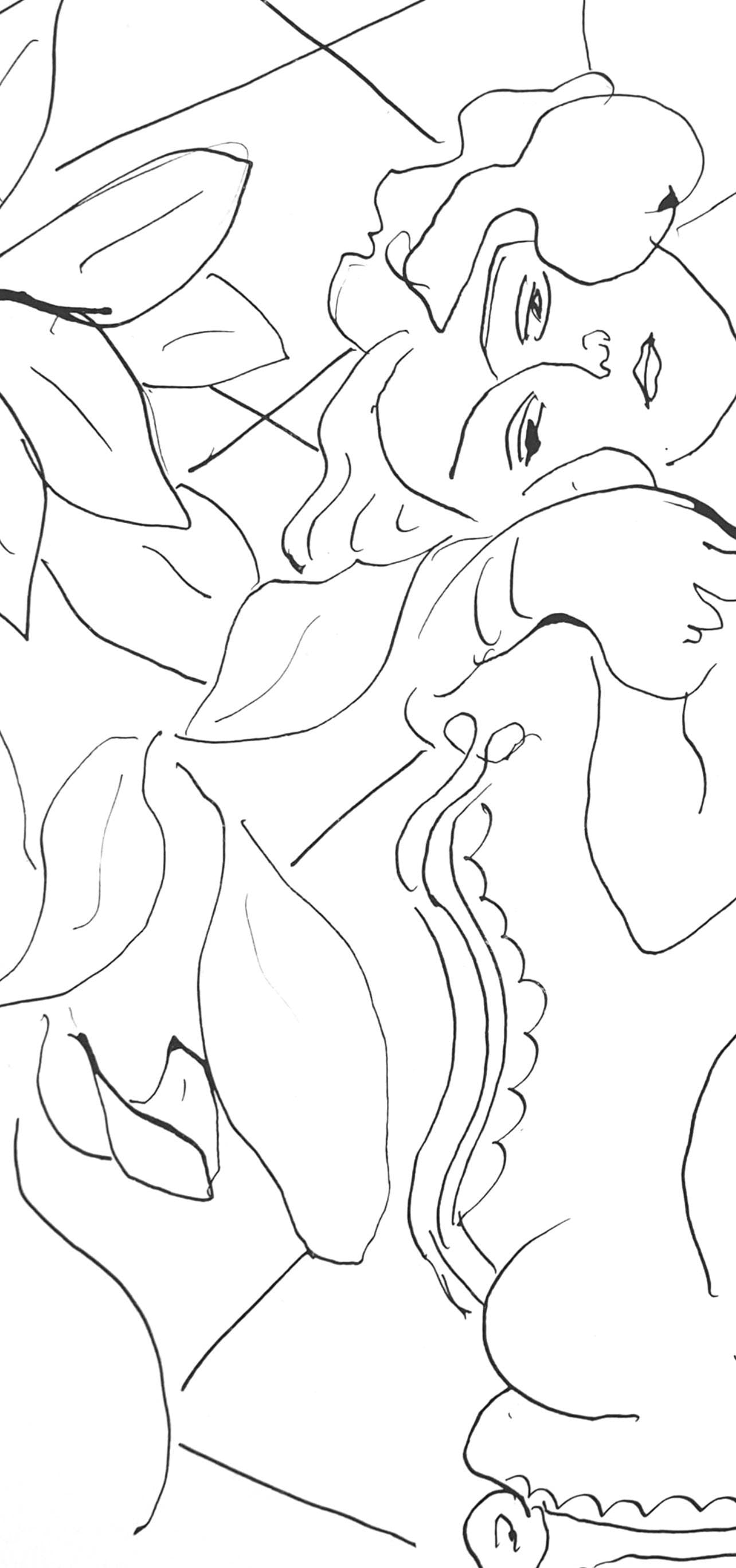 Henri Matisse, Srie C, Var. 4 (Duthuit 9), Henri Matisse, Dessins, Thmes Et Variations, Lithograph