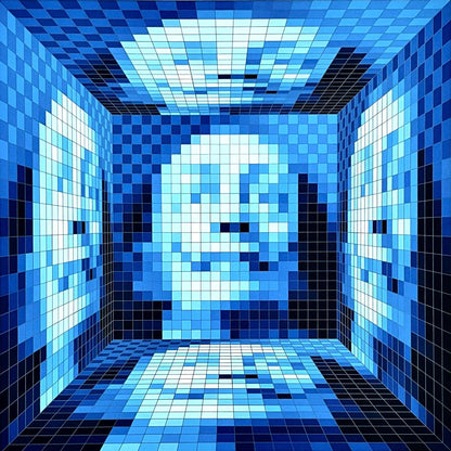 Jean-Pierre Vasarely-Yvaral, Dali Digitalis V, Silkscreen