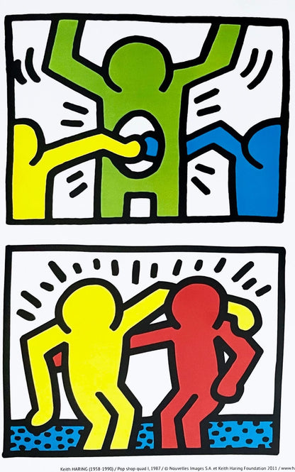 Keith Haring, Pop Shop Quad I, Official Edition Offset Lithograph