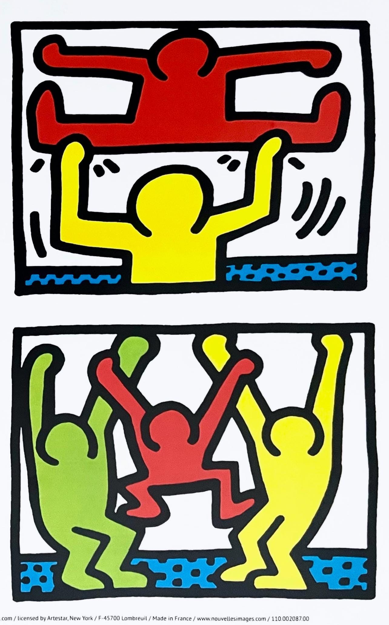 Keith Haring, Pop Shop Quad I, Official Edition Offset Lithograph