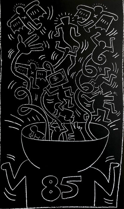 Keith Haring, Future Primeval, 1990, Original Edition Offset Lithograph
