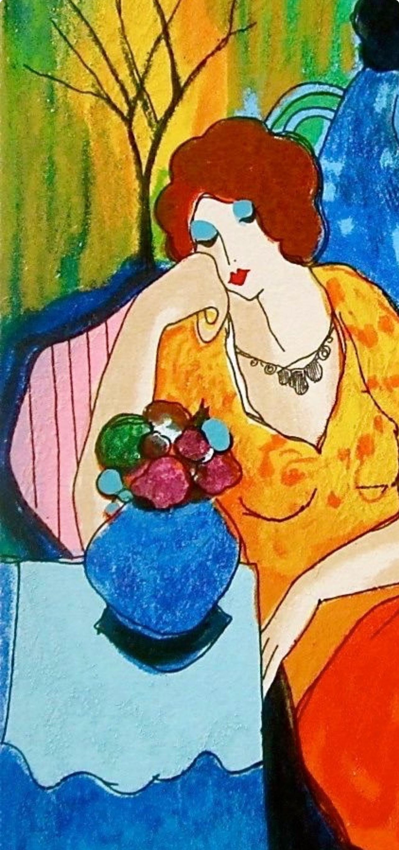 Itzchak Tarkay, Quiet Afternoon, Signed, Silkscreen