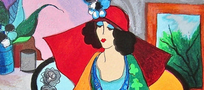 Itzchak Tarkay, Gossip, Signed, Silkscreen