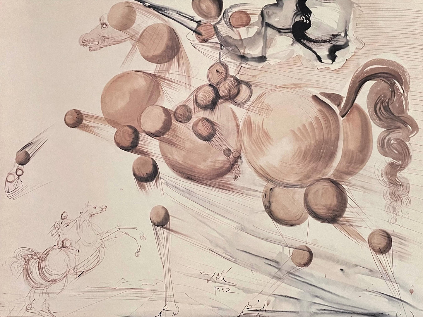 Salvador Dali, Transparent Horse, Signed, Lithograph