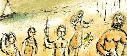 Marc Chagall, Versammlung Der Gtter, Homer, Die Odyssee, Lithograph