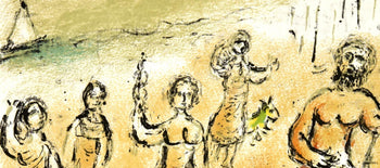 Marc Chagall, Versammlung Der Gtter, Homer, Die Odyssee, Lithograph