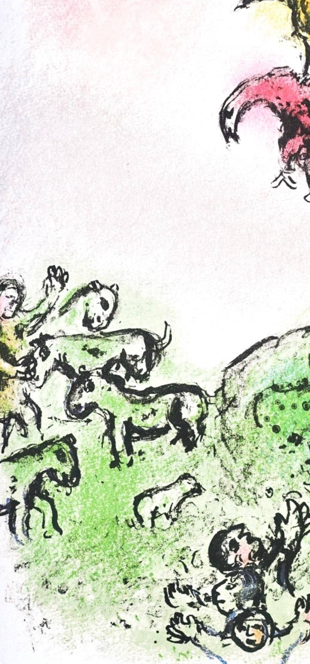 Marc Chagall, Das Vorzeichen, Der Habicht Und Die Taube, Homer, Die Odyssee, Lithograph