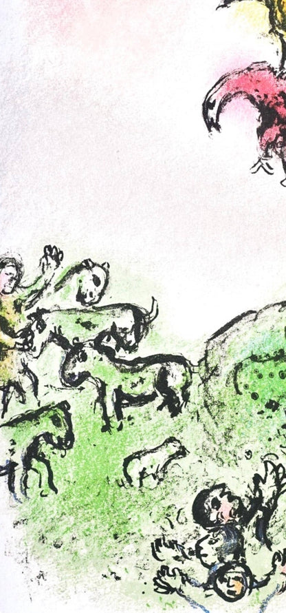 Marc Chagall, Das Vorzeichen, Der Habicht Und Die Taube, Homer, Die Odyssee, Lithograph