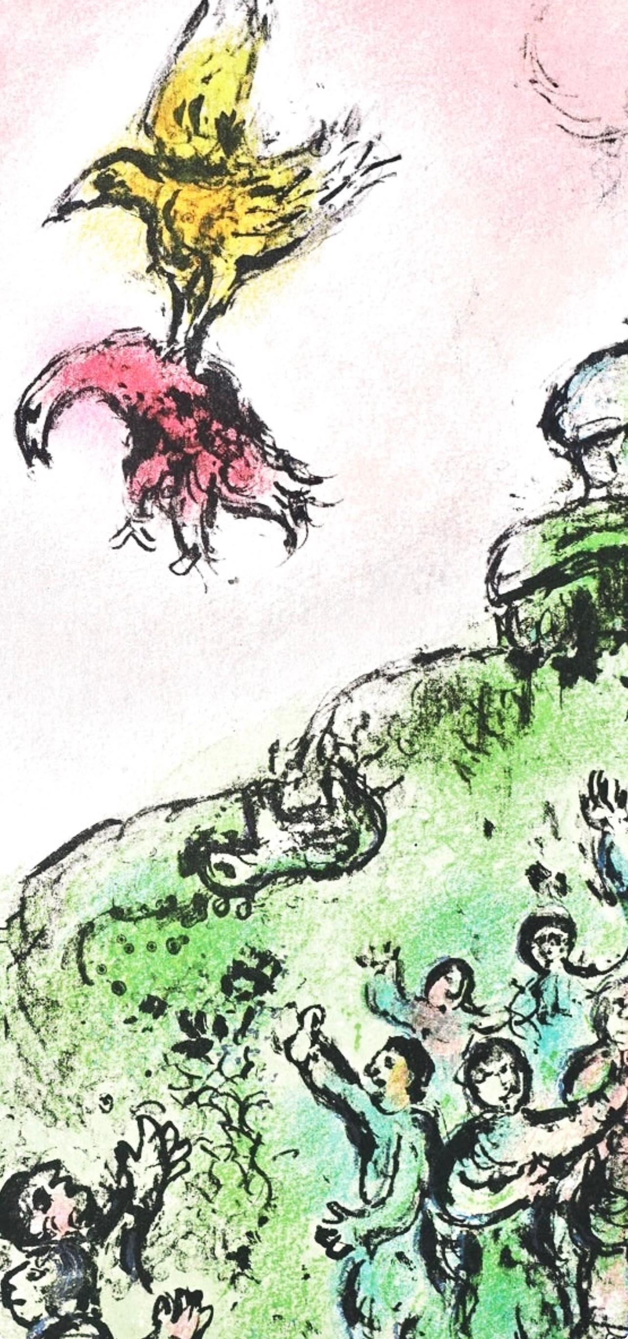 Marc Chagall, Das Vorzeichen, Der Habicht Und Die Taube, Homer, Die Odyssee, Lithograph