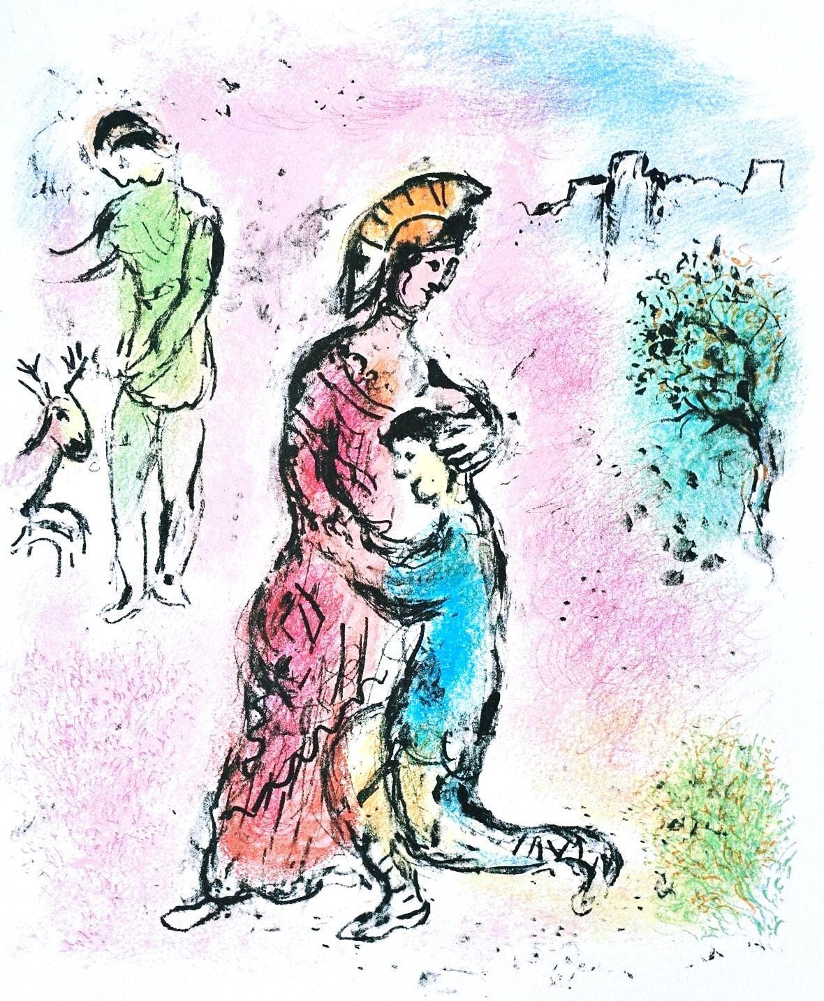 Marc Chagall, Odysseus Macht Sich Bekannt, Homer, Die Odyssee, Lithograph