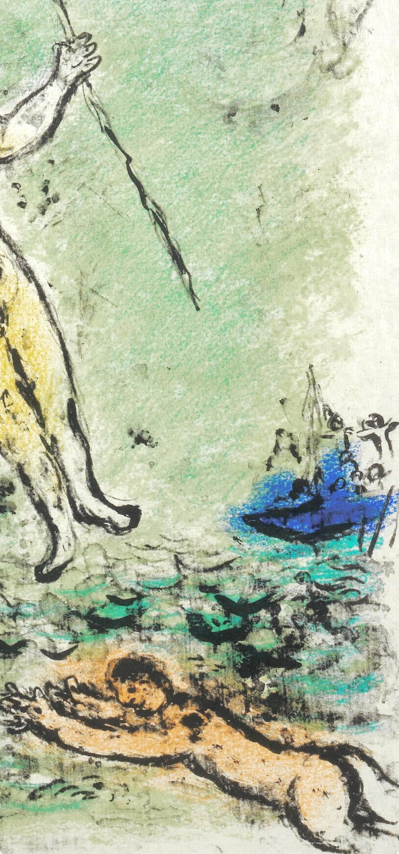 Marc Chagall, Poseidon, Homer, Die Odyssee, Lithograph