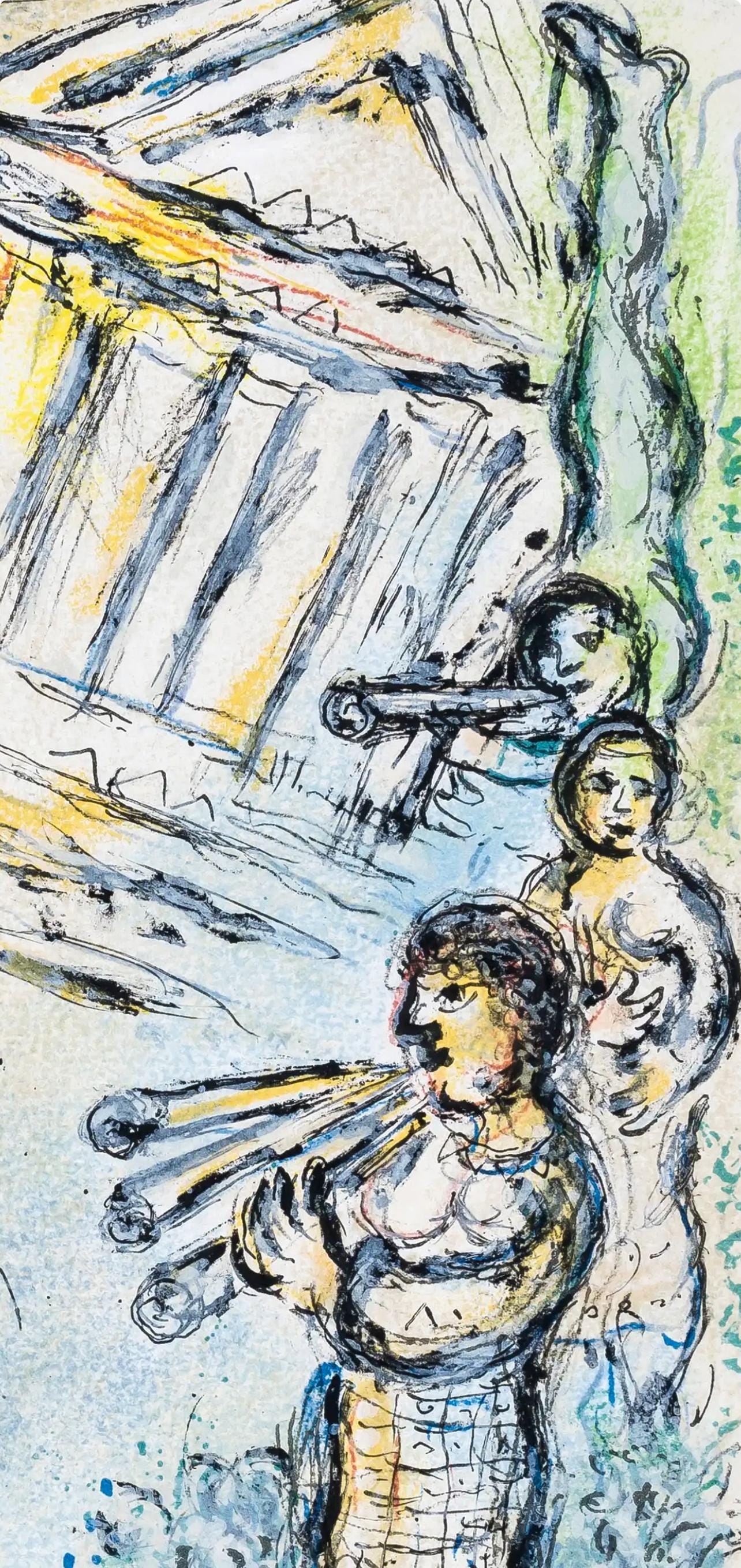 Marc Chagall, Die Zubereitung Des Festmahls Fr Die Feier, Homer, Die Odyssee, Lithograph