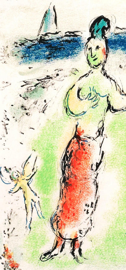 Marc Chagall, Athene Senkt Odysseus In Den Schlaf, Homer, Die Odyssee, Lithograph