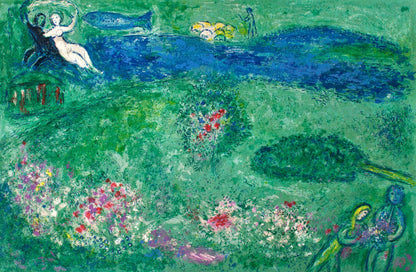 Marc Chagall, Le Verger, Daphnis Et Chlo, Hliogravure
