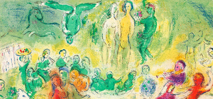 Marc Chagall, Festin nuptial dans la grotte des nymphes, Daphnis et Chlo, Hliogravure