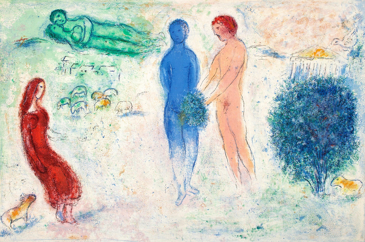 Marc Chagall, Le Jugement De Chlo, Daphnis Et Chlo, Hliogravure